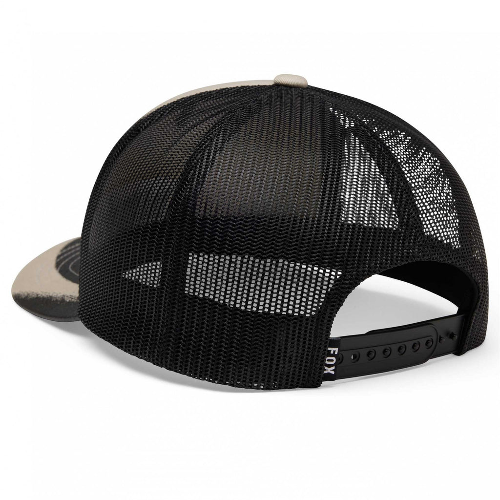 FOX Racing Mens Cap - Vision Mesh Trucker Snapback Hat (Chalk)