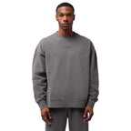 FOX Racing Mens Jumper - WORDMARK Oversized Fleece Crew (Pewter)