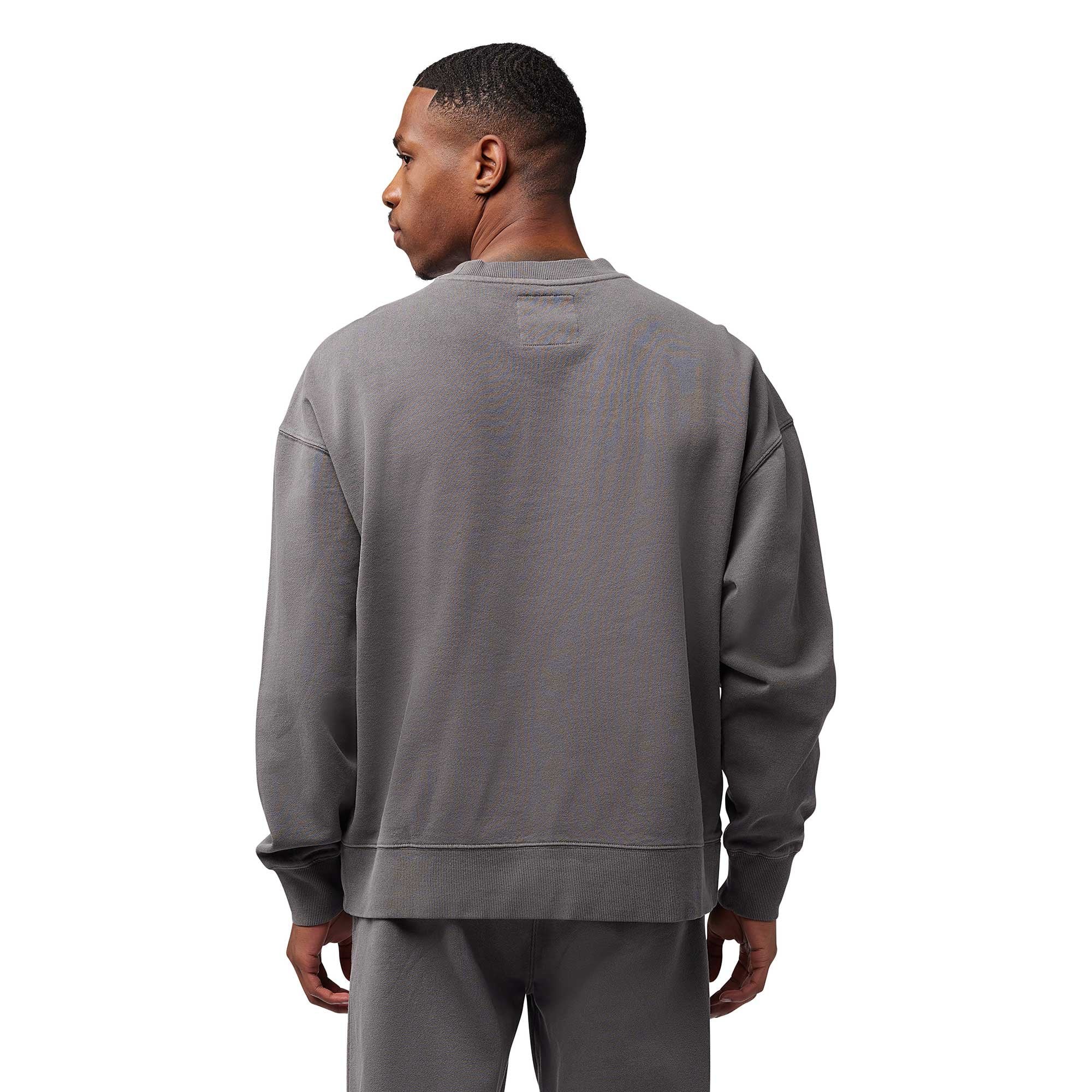 FOX Racing Mens Jumper - WORDMARK Oversized Fleece Crew (Pewter)