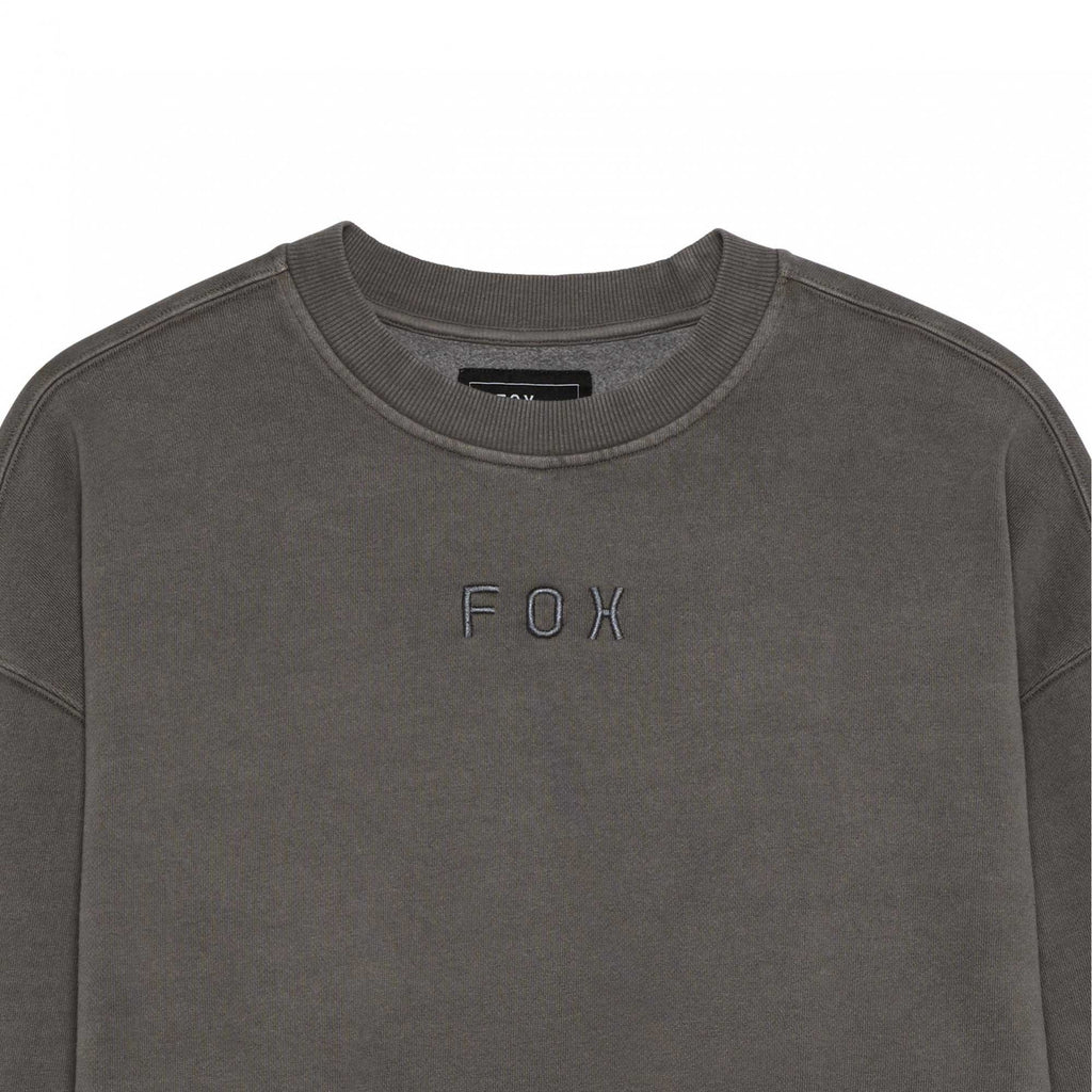 FOX Racing Mens Jumper - WORDMARK Oversized Fleece Crew (Pewter)