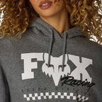 FOX Racing Women's Hoodie - CHECKER Fleece Pullover (Heather Graphite)