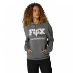 FOX Racing Women's Hoodie - CHECKER Fleece Pullover (Heather Graphite)