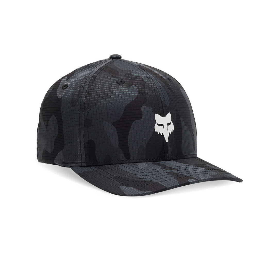 FOX Racing Mens Cap - FOX HEAD CAMO Tech Flexfit (Black Camo)