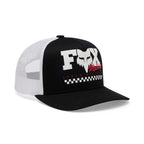 FOX Racing Youth Cap - CHECKER Mesh Trucker Hat (Black)