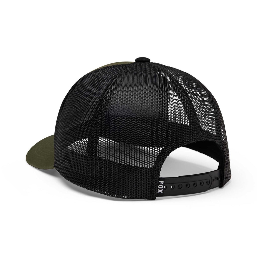 FOX Racing Mens Cap - Block Mesh Trucker Hat (Army Green)