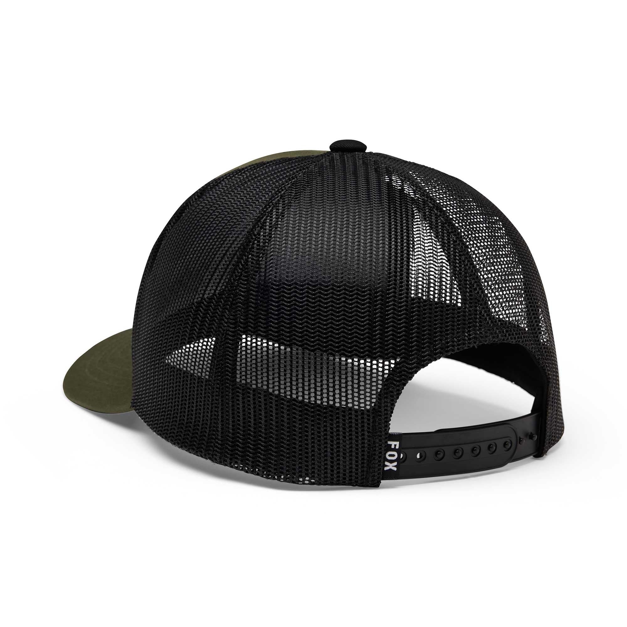 FOX Racing Mens Cap - Block Mesh Trucker Hat (Army Green)