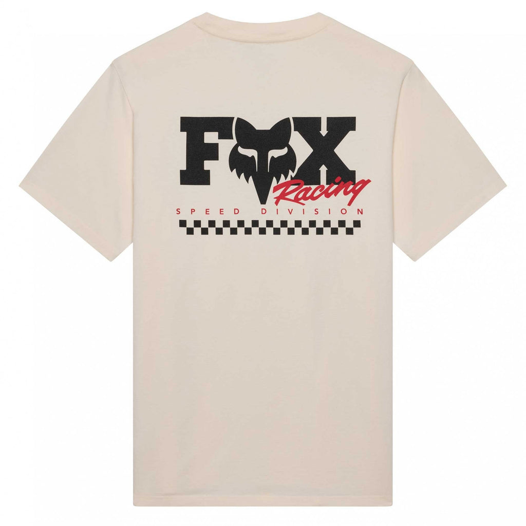 FOX Racing Mens T-Shirt - CHECKER 195 Original SS TEE (Off White)