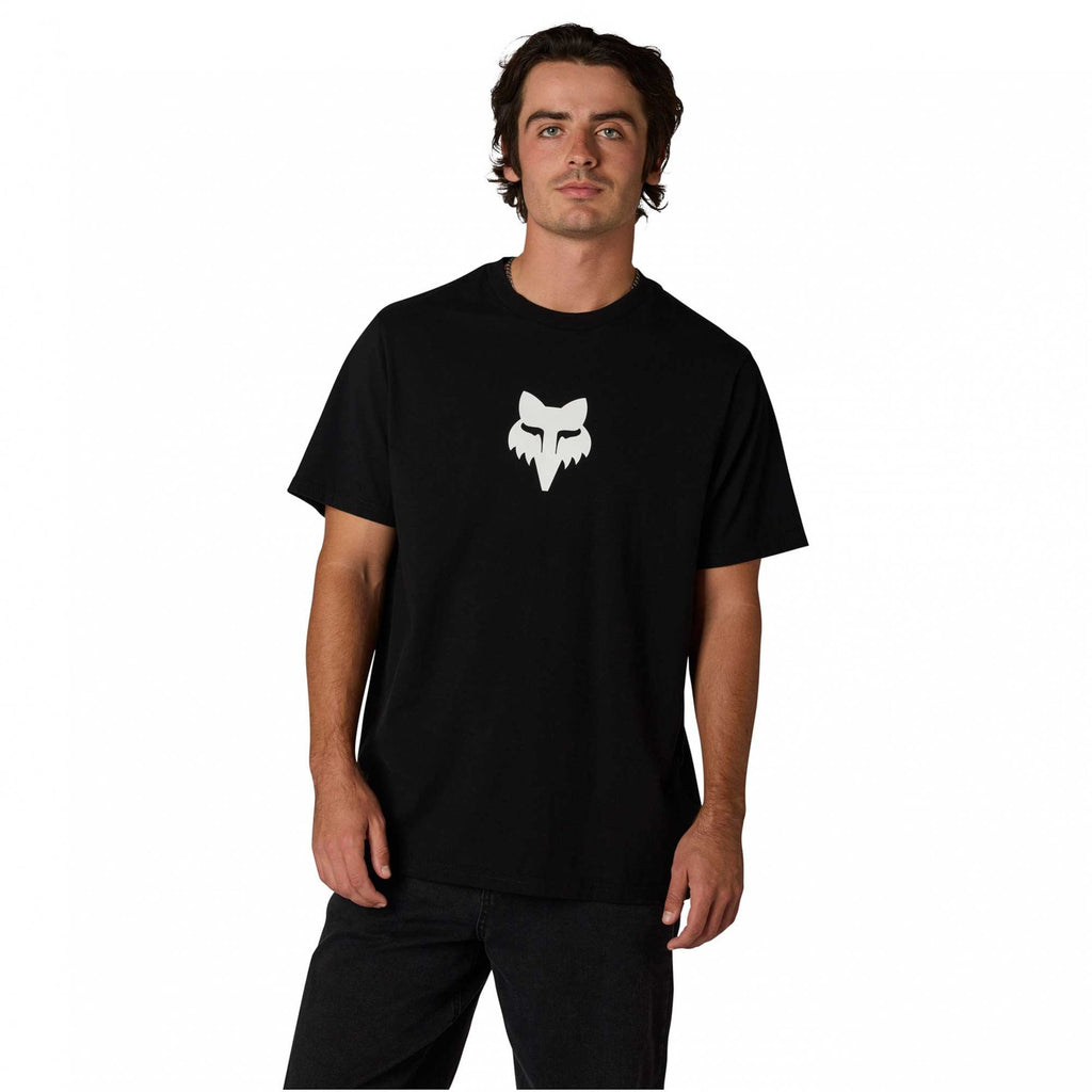 FOX Racing Mens T-Shirt - FOX HEAD 195 Original SS TEE (Black/White)