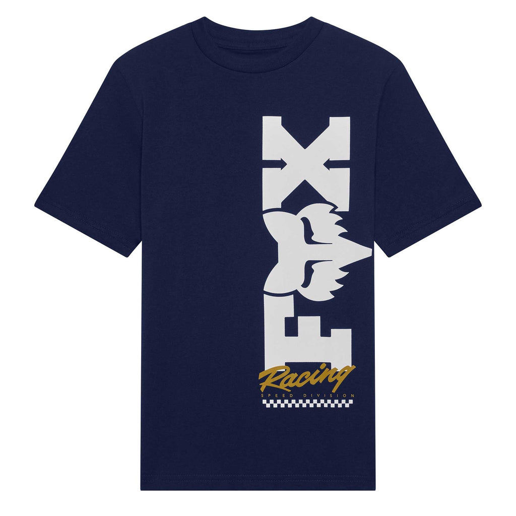 FOX Racing Youth T-Shirt - CHECKER SS TEE (Navy)