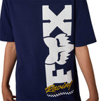 FOX Racing Youth T-Shirt - CHECKER SS TEE (Navy)