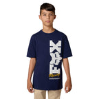 FOX Racing Youth T-Shirt - CHECKER SS TEE (Navy)