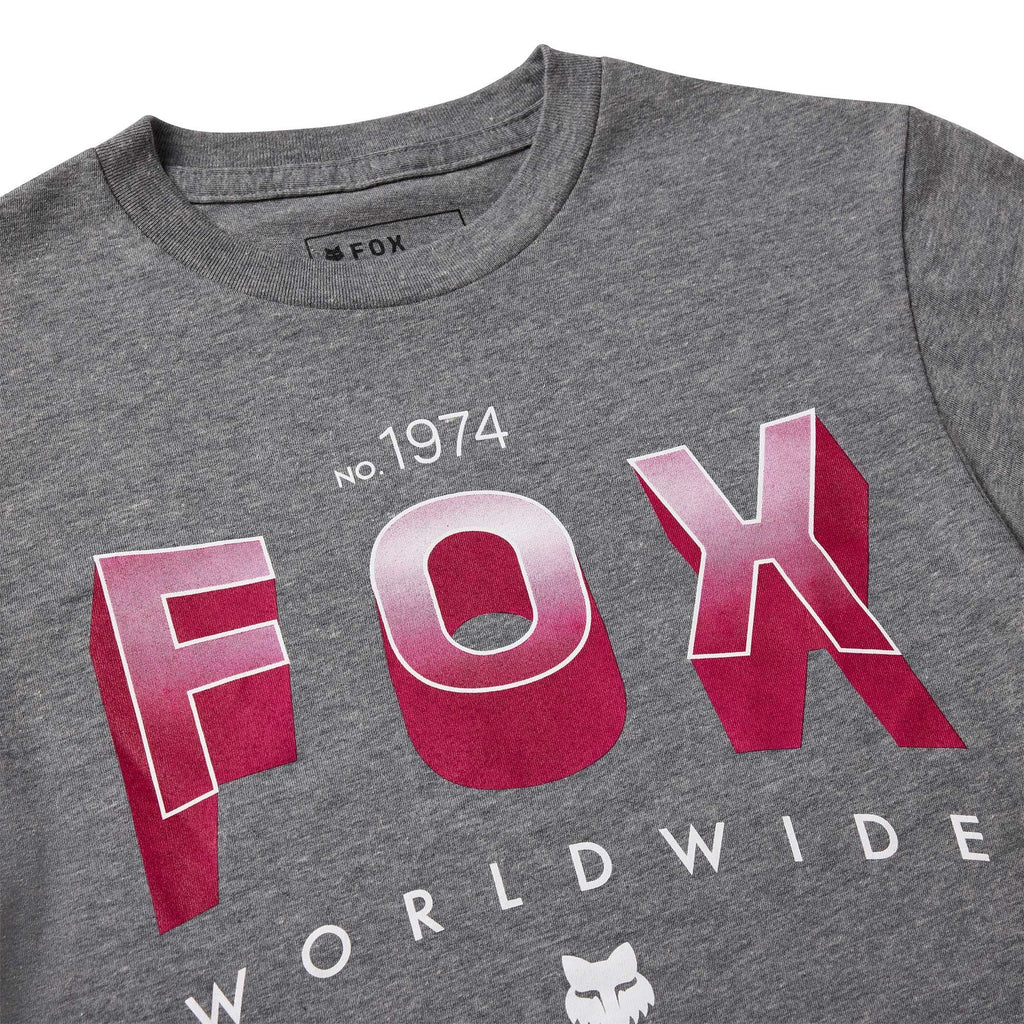 FOX Racing Youth T-Shirt - BLOCK SS TEE (Heather Dark Grey)