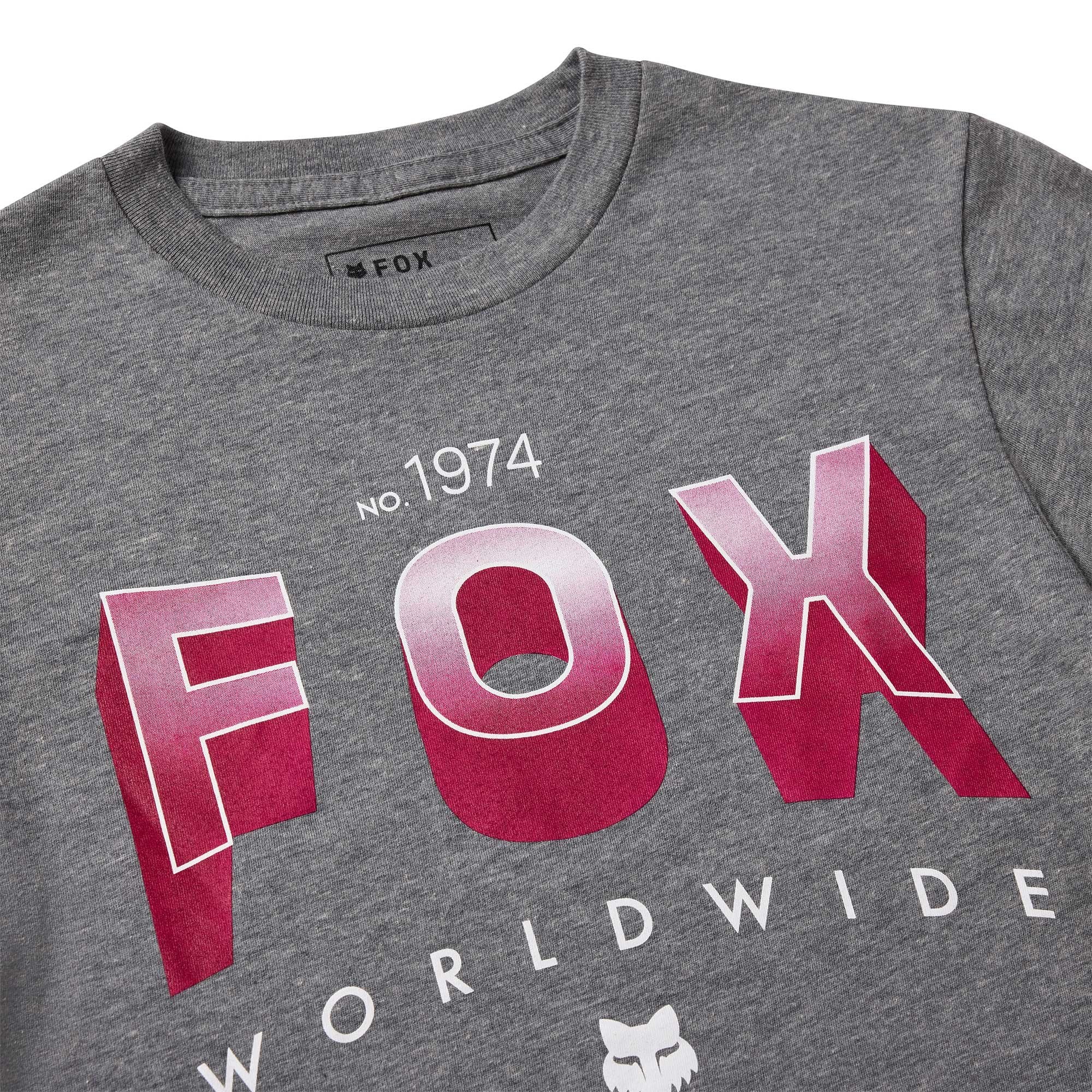 FOX Racing Youth T-Shirt - BLOCK SS TEE (Heather Dark Grey)