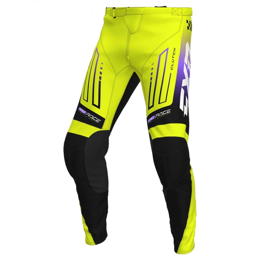 FXR (MX26) Youth MX Jersey & Pant Kit Deal - CLUTCH (Hi Vis/Black/Purple)