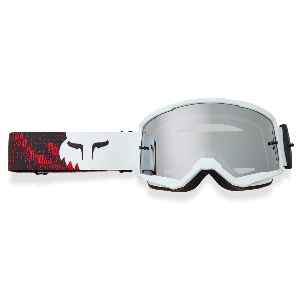 FOX Racing MX | MTB Goggles - MAIN V3 KAIROS (White/Fluo Red) Mirror Lens
