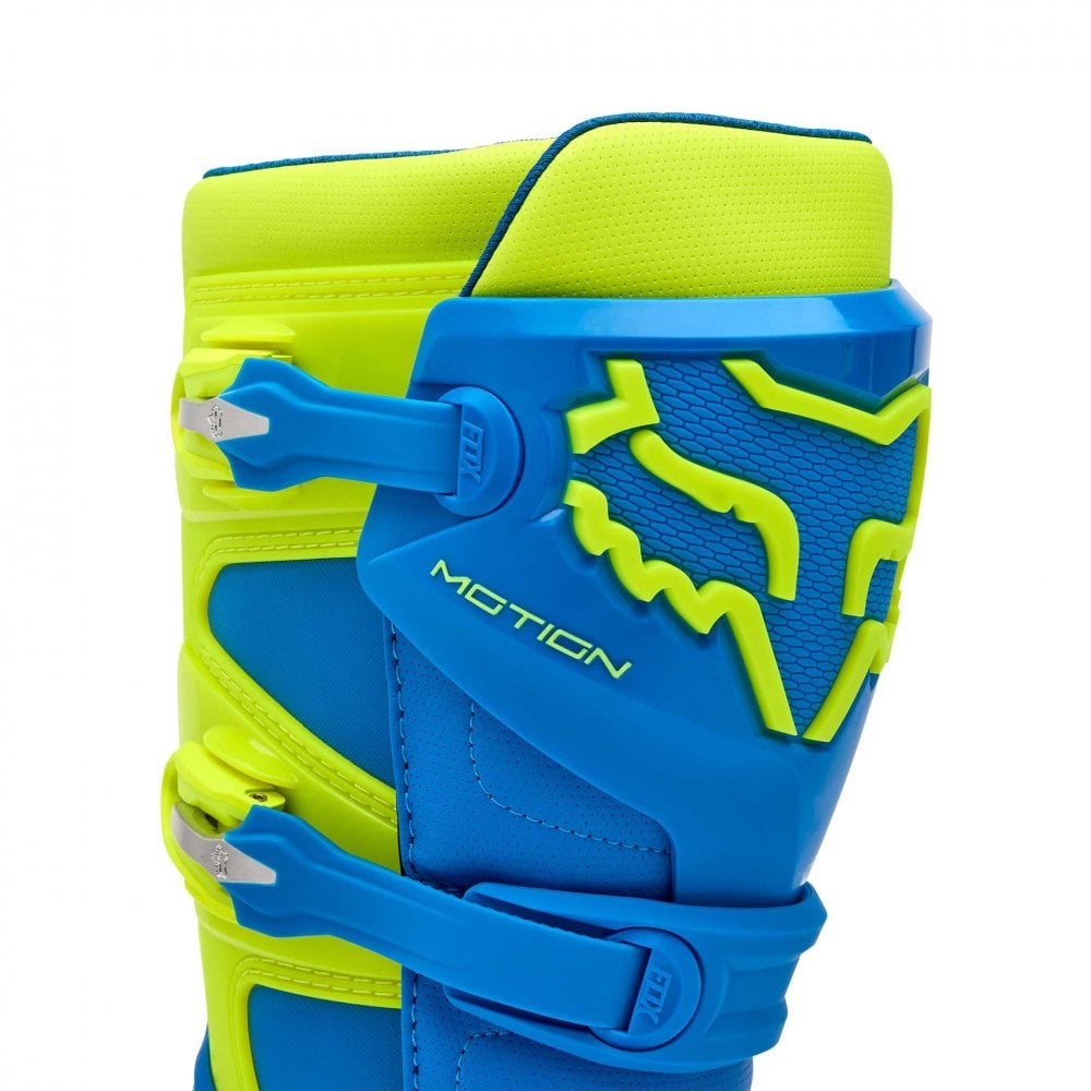 FOX Racing Motocross Boots - MOTION 2.0 (Blue/Yellow)