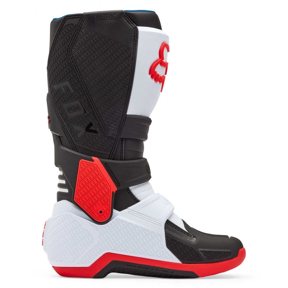 FOX Racing Motocross Boots - MOTION 2.0 (White/Fluo Red/Black)