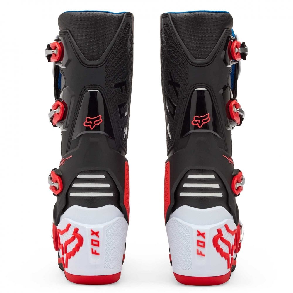 FOX Racing Motocross Boots - MOTION 2.0 (White/Fluo Red/Black)