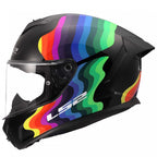 LS2 Motorcycle Road Helmet - FF820 Rapid 3 Flow (Black/Multi)