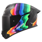 LS2 Motorcycle Road Helmet - FF820 Rapid 3 Flow (Black/Multi)