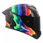 LS2 Motorcycle Road Helmet - FF820 Rapid 3 Flow (Black/Multi)