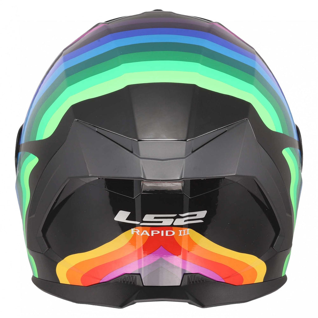 LS2 Motorcycle Road Helmet - FF820 Rapid 3 Flow (Black/Multi)