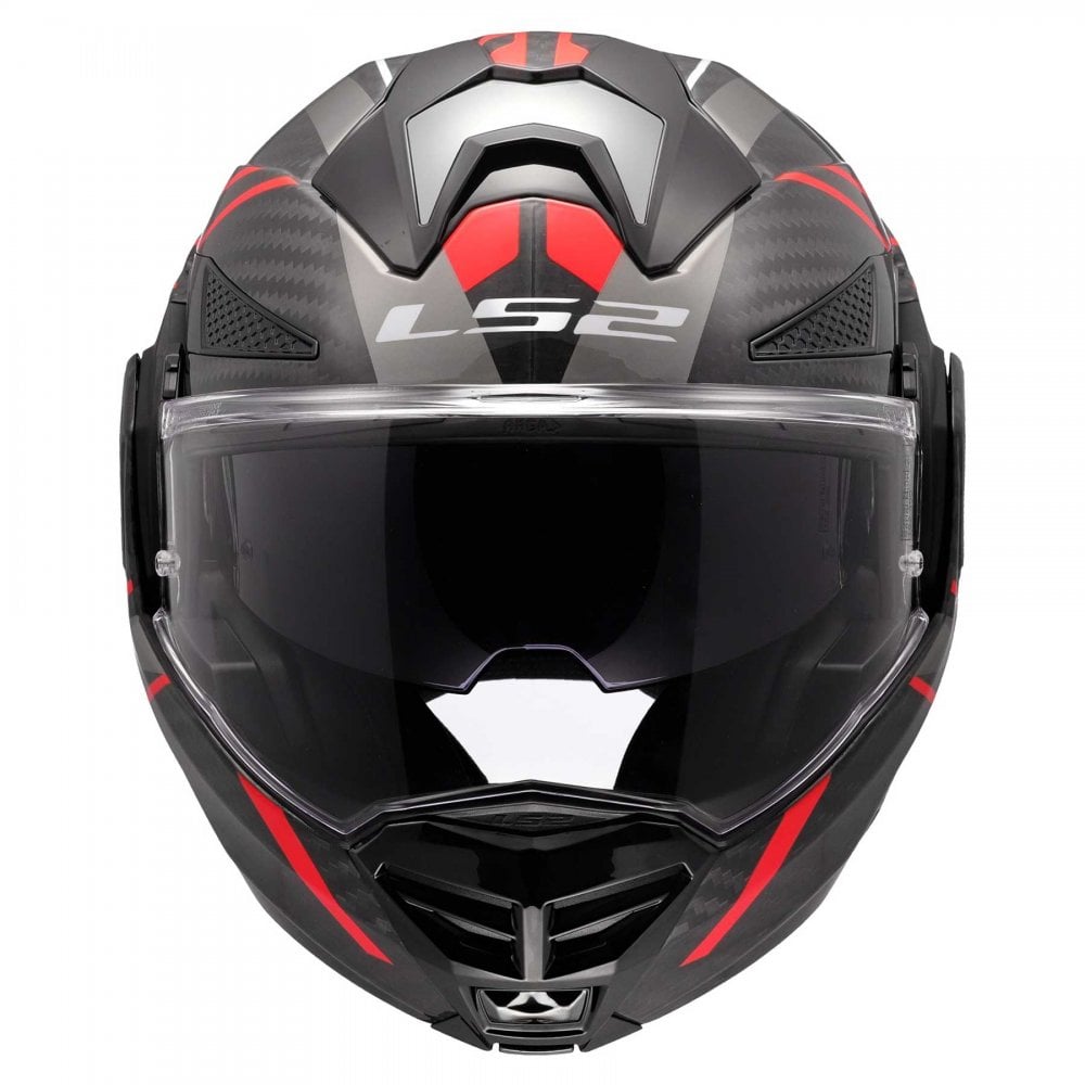 LS2 Motorcycle Touring Flip Over Helmet - FF901 Advant X - C Future (Red)