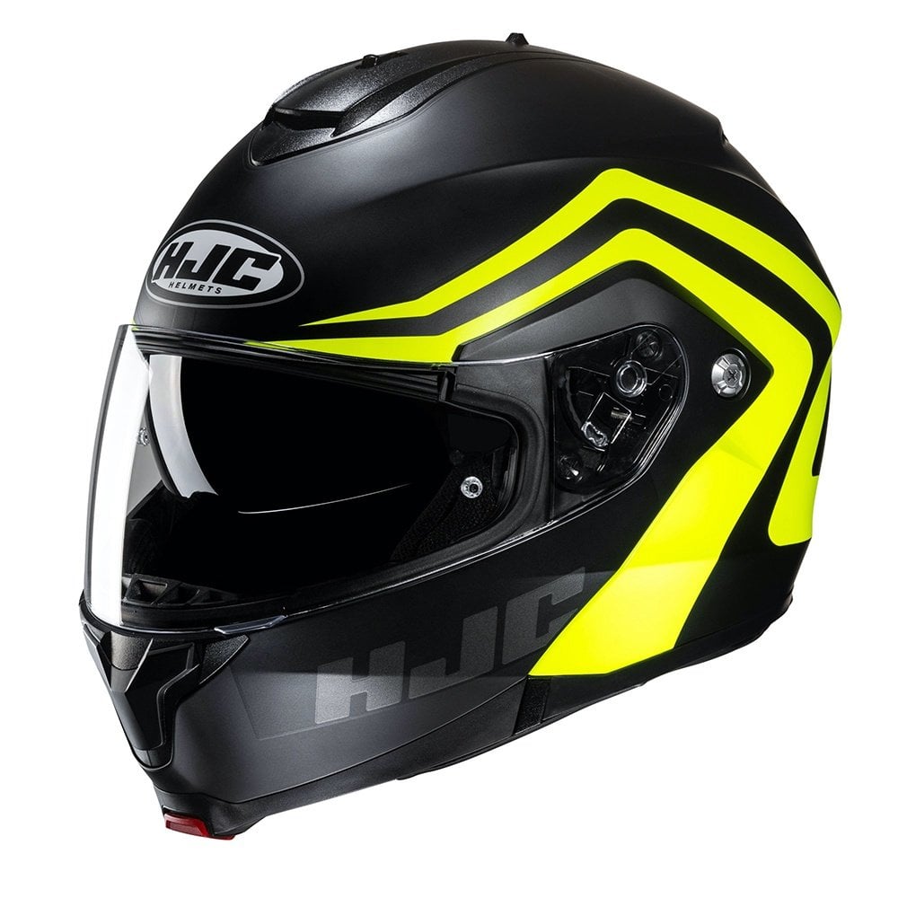 HJC Motorcycle Flip Up Helmet - C91N NEPOS (Matt Black/Yellow)