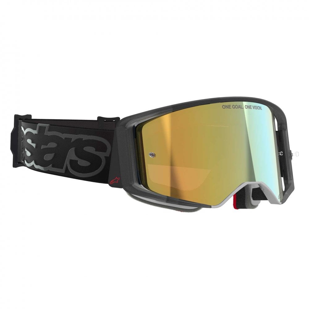 Alpinestars MX | MTB Vision SuperTech Goggles VISTA (Black) Mirror Gold Lens