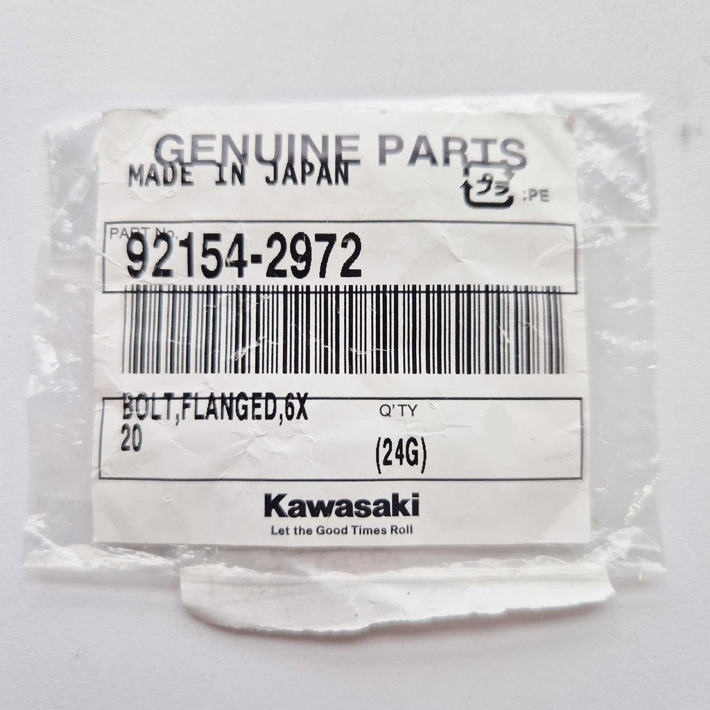 Kawasaki Genuine Part - Bolt 6x20, Engine Cover (KXF250 21-23, KXF450 19-24) - 92154-2972