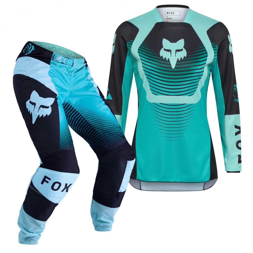 FOX Racing Women's MX Jersey & Pant Kit Deal - 180 COLLECT (Spearmint/Teal/Black)