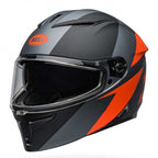 Bell Lithium SHEAR Motorcycle Helmet (Matt Black/Grey/Orange)