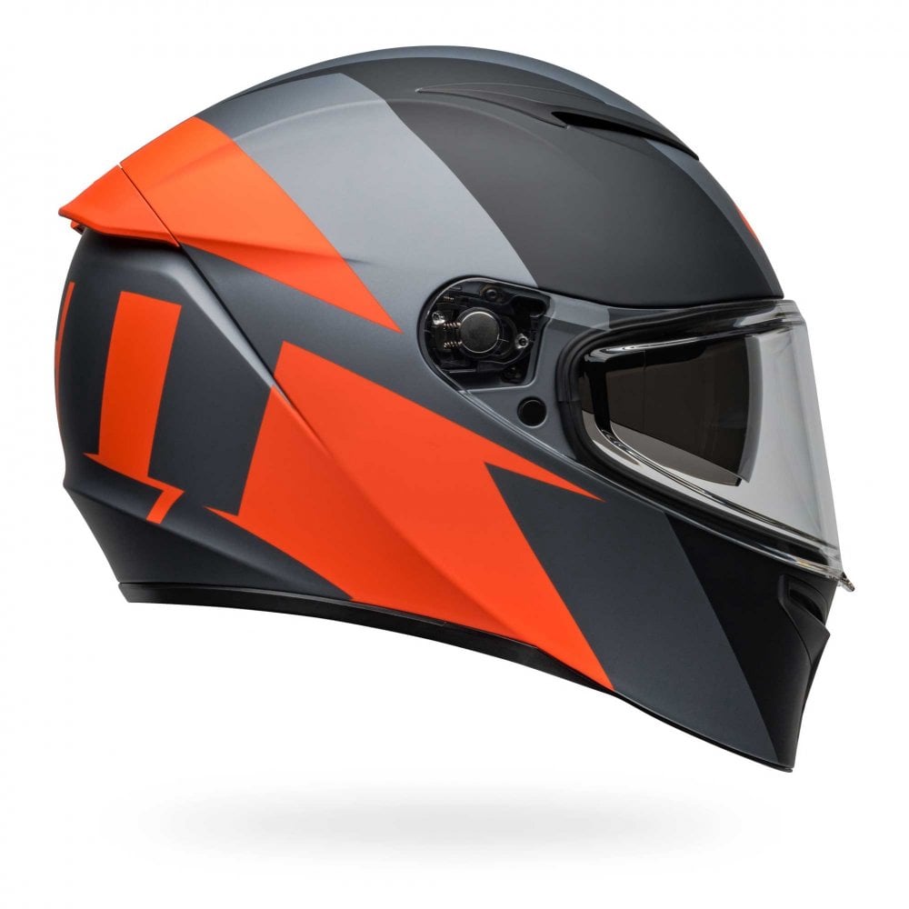 Bell Lithium SHEAR Motorcycle Helmet (Matt Black/Grey/Orange)