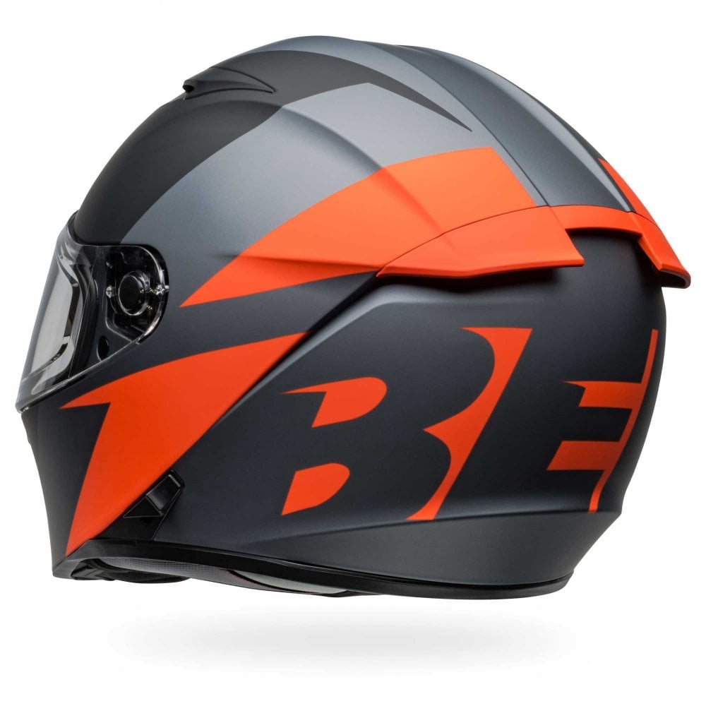 Bell Lithium SHEAR Motorcycle Helmet (Matt Black/Grey/Orange)