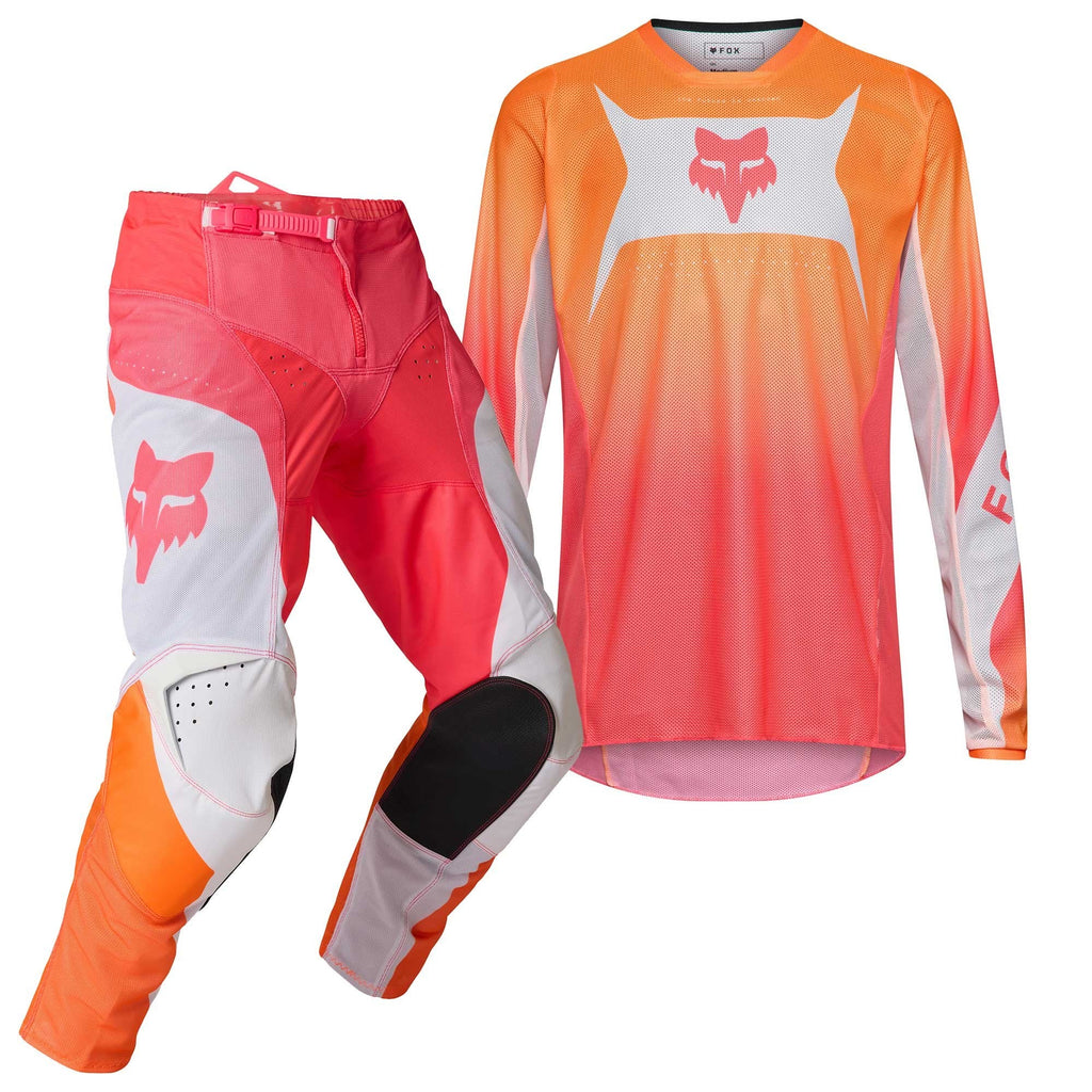 FOX Racing MX Jersey & Pant Kit Deal - 180 Air TAPER (Neon Pink/Orange/White)
