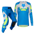 FOX Racing MX Jersey & Pant Kit Deal - FLEXAIR TACTILE (Blue/Grey/Yellow)
