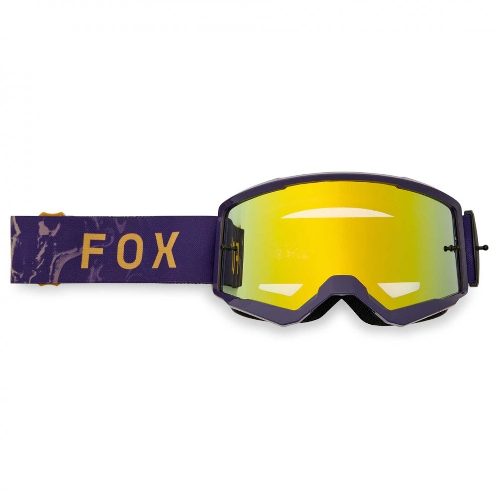 FOX Racing MX | MTB Goggles - MAIN V3 IMAGE Print (Plum/Gold) Mirror Lens