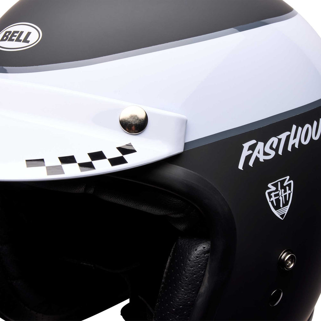 BELL Open Face Helmet - Custom 500 FASTHOUSE Limited Edition (Black/White)