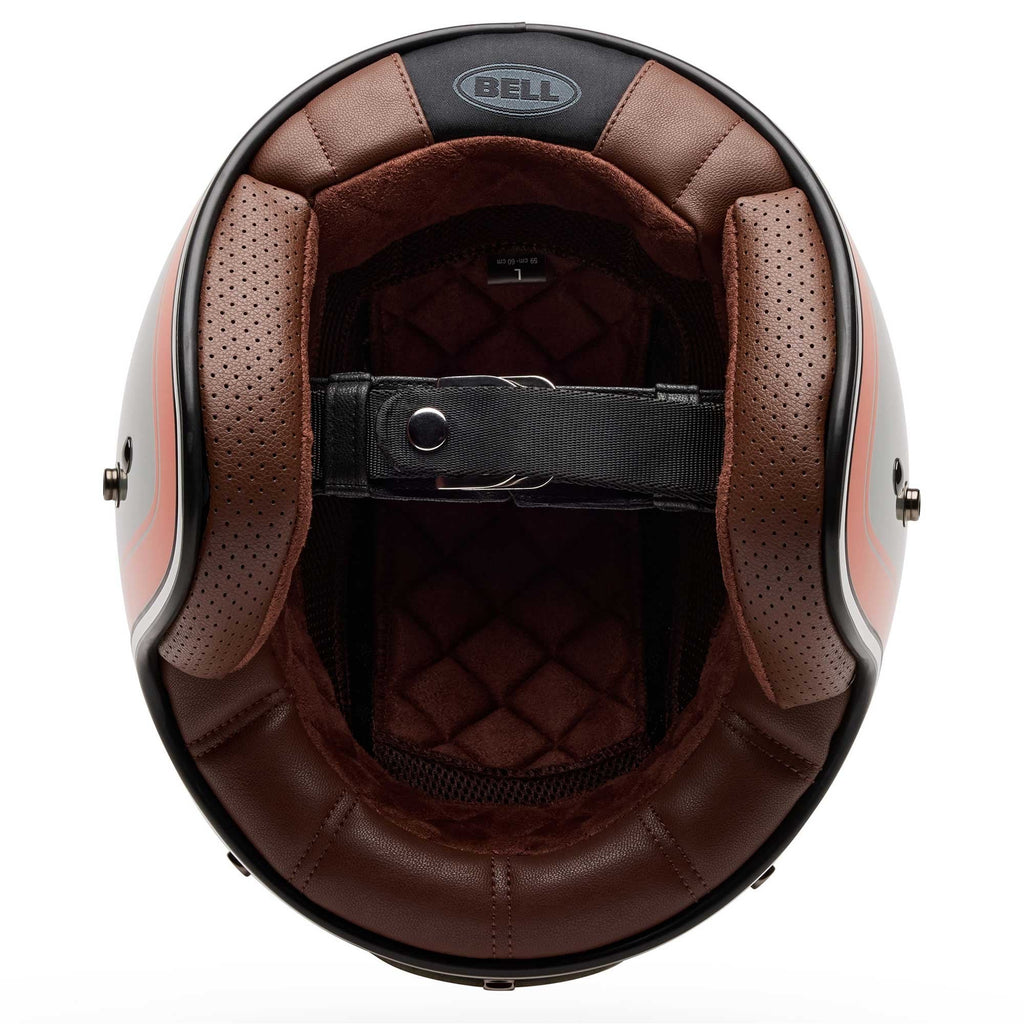 BELL Open Face Helmet - Custom 500 CRATE (Stone/Orange)
