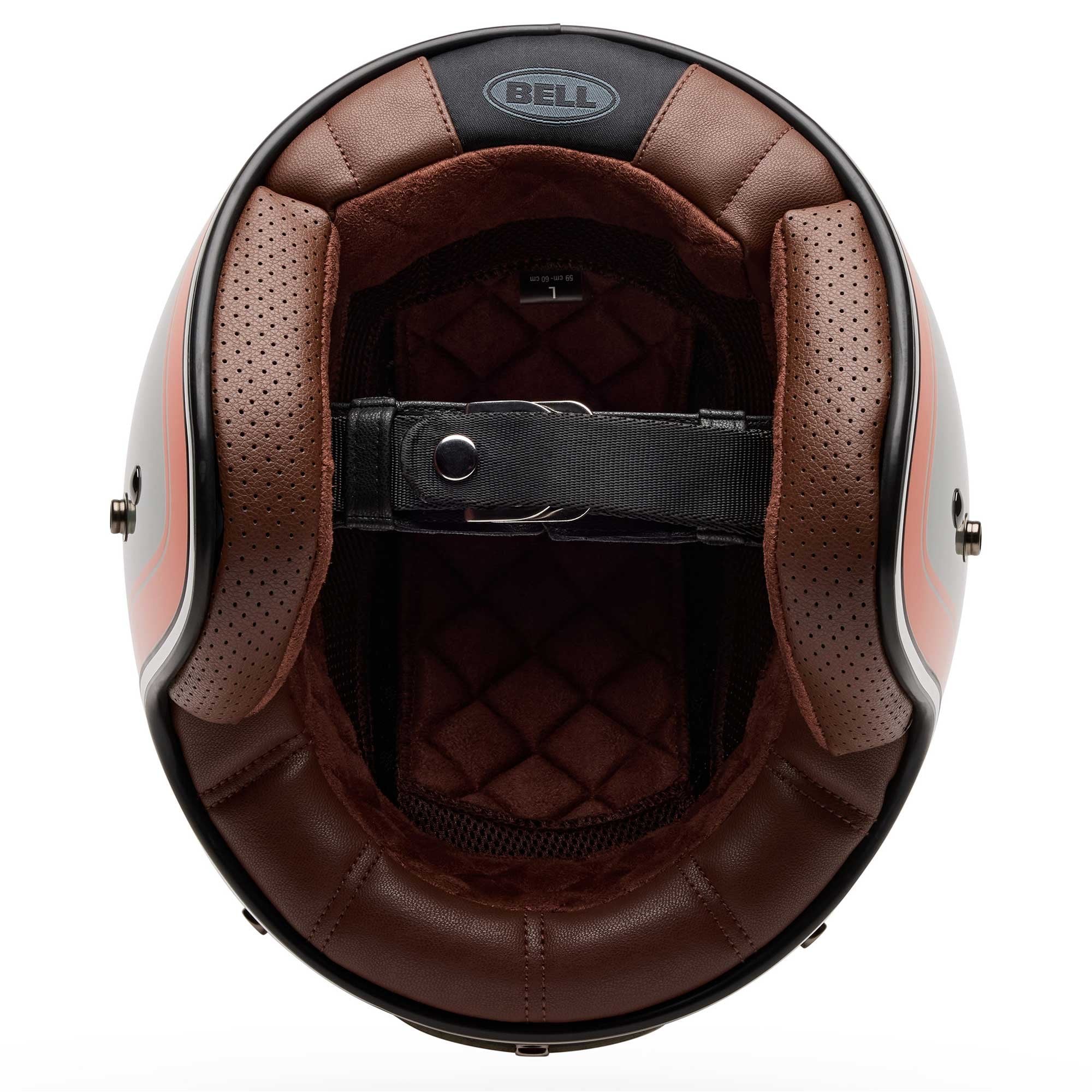 BELL Open Face Helmet - Custom 500 CRATE (Stone/Orange)