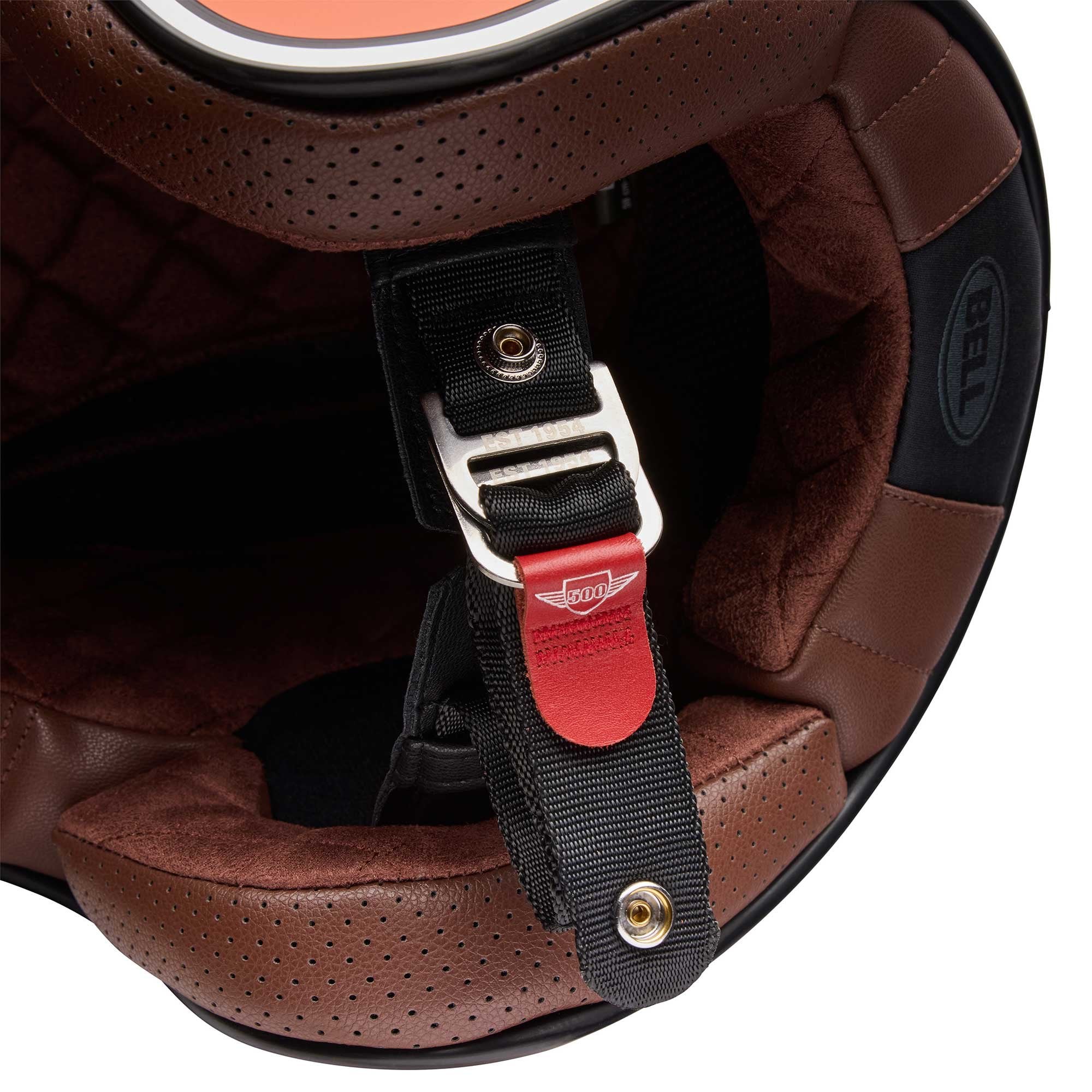 BELL Open Face Helmet - Custom 500 CRATE (Stone/Orange)