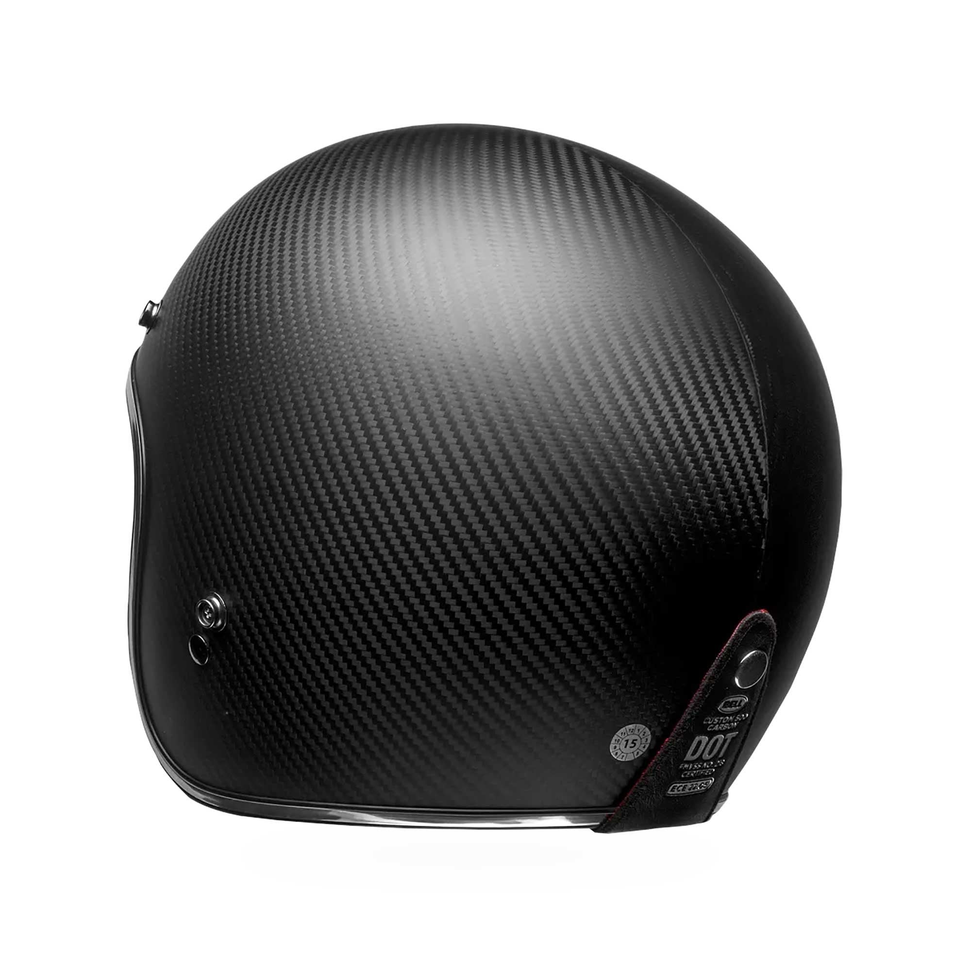BELL Open Face Helmet - Custom 500 CARBON Solid (Carbon/Matt Black)