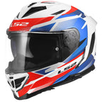 LS2 Motorcycle Road | Urban Helmet - FF818 Storm 3 KOMAI (White/Blue/Red)