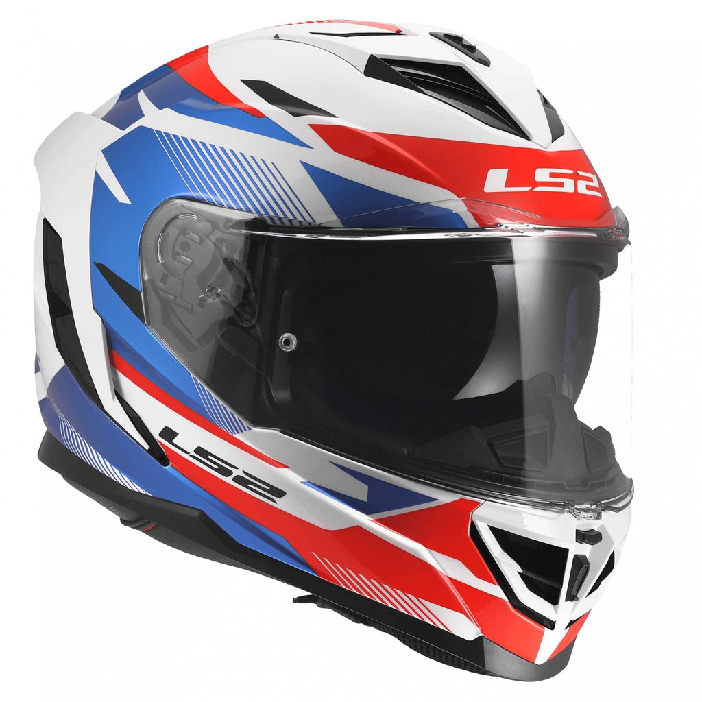 LS2 Motorcycle Road | Urban Helmet - FF818 Storm 3 KOMAI (White/Blue/Red)