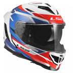 LS2 Motorcycle Road | Urban Helmet - FF818 Storm 3 KOMAI (White/Blue/Red)