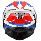 LS2 Motorcycle Road | Urban Helmet - FF818 Storm 3 KOMAI (White/Blue/Red)
