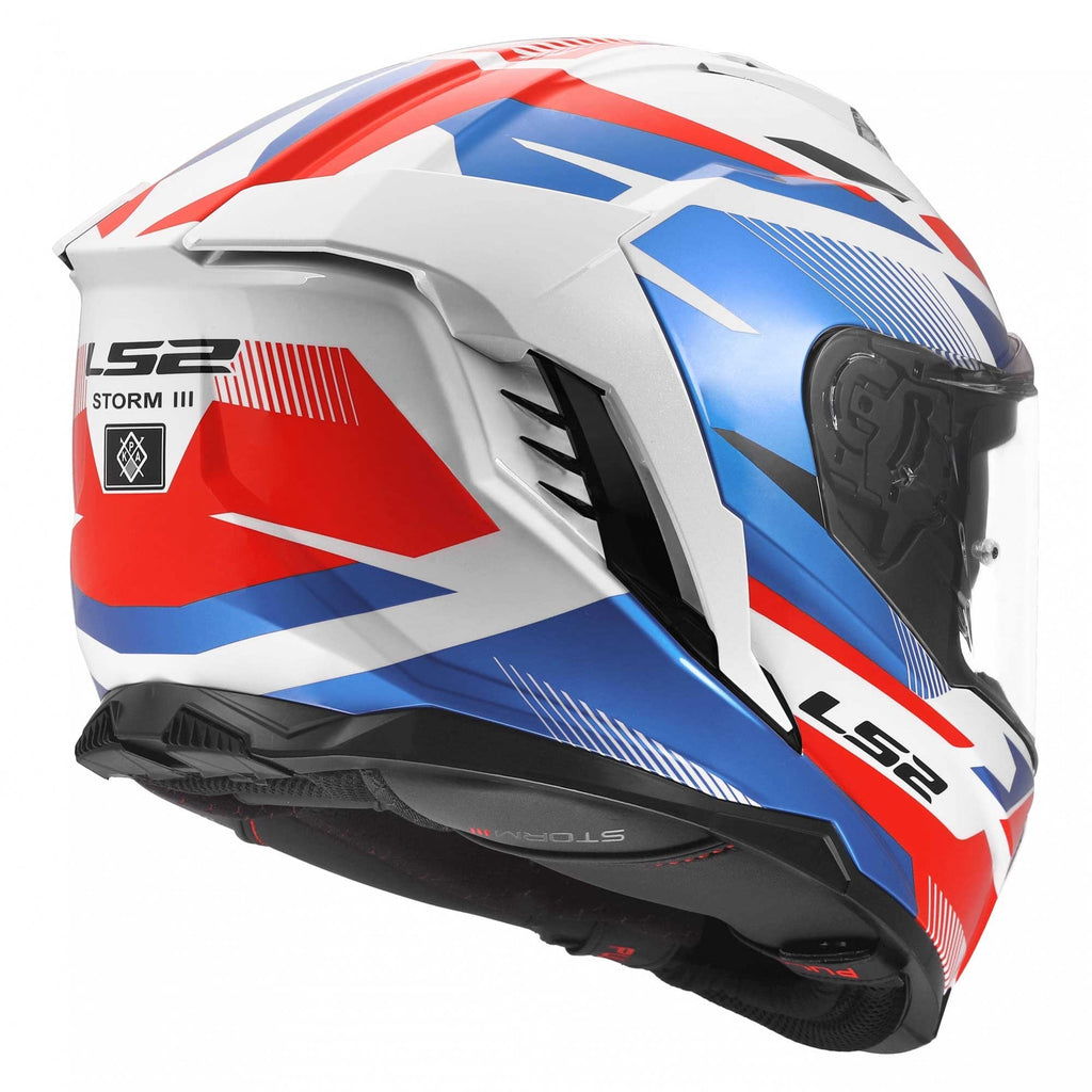 LS2 Motorcycle Road | Urban Helmet - FF818 Storm 3 KOMAI (White/Blue/Red)