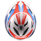 LS2 Motorcycle Road | Urban Helmet - FF818 Storm 3 KOMAI (White/Blue/Red)