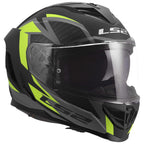 LS2 Motorcycle Road | Urban Helmet - FF818 Storm 3 DYNAMO (Matt Black/Yellow Fluo/Grey)
