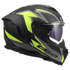 LS2 Motorcycle Road | Urban Helmet - FF818 Storm 3 DYNAMO (Matt Black/Yellow Fluo/Grey)